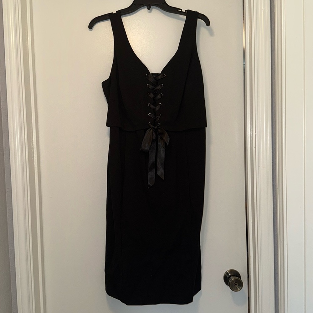 NWT Lane Bryant Black Ribbon Dress
